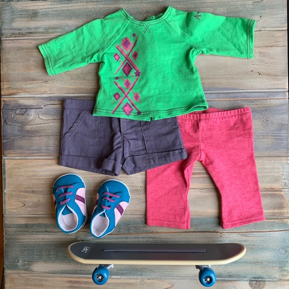 american girl doll skateboard set